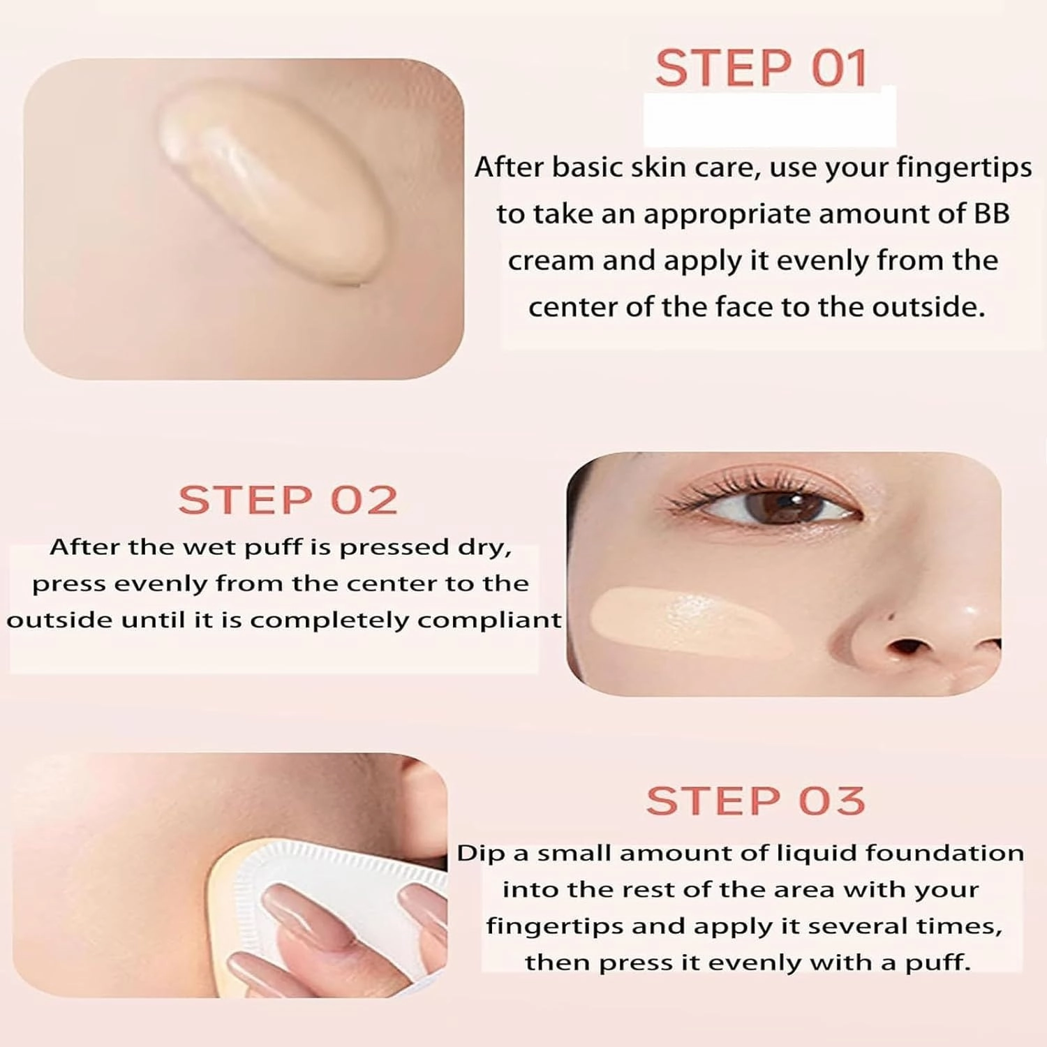 VC Flawless BB Cream,VC Water Light Flawless Skincare BB Cream,Wear & Nourishing BB Cream,Foundation Skin Care Makeup BB Cream,Long-Wear Nourishing Skin Care Makeup ( Color : Ivory-2 Count (Pack of 2)