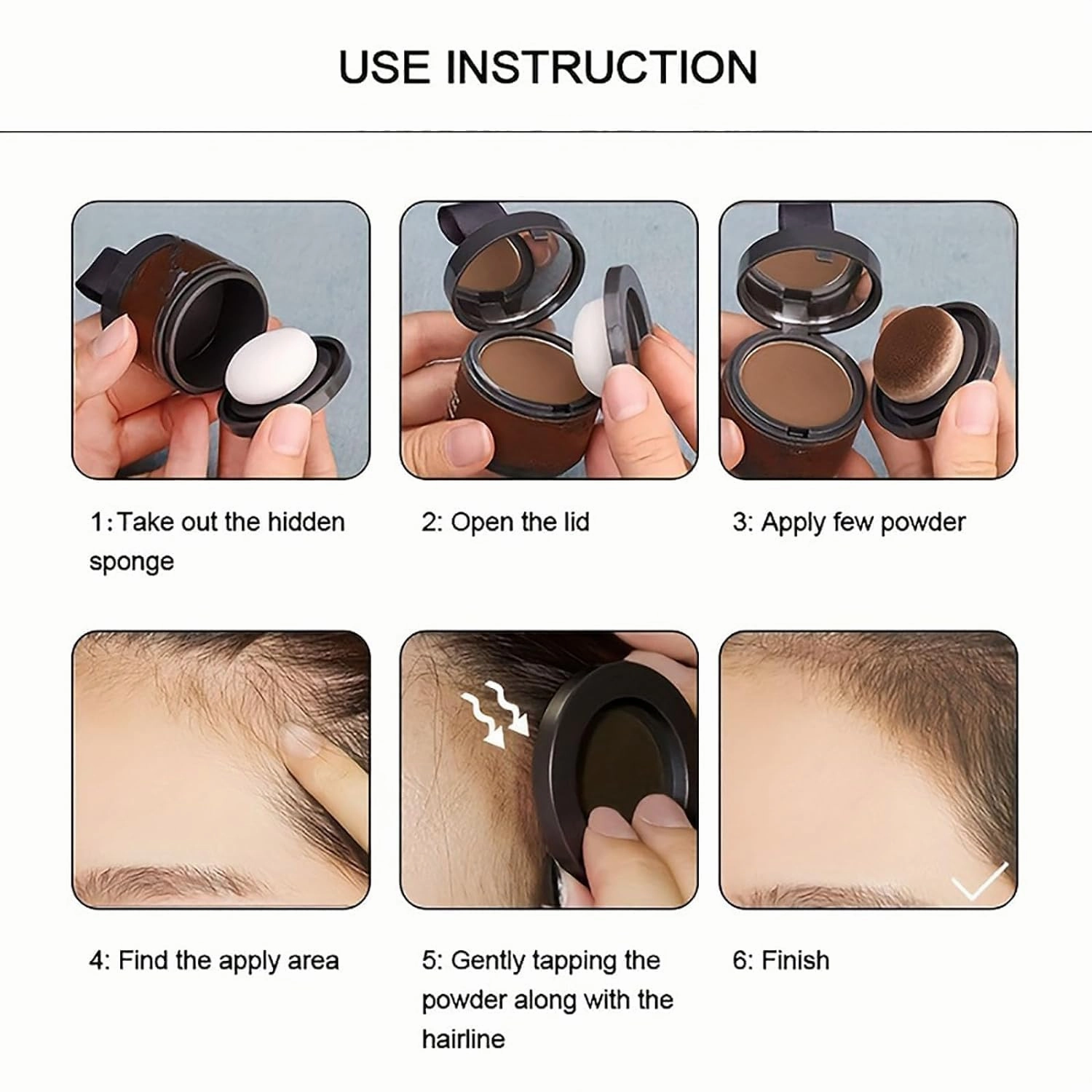 VeinsgrainHair Color, Substantion Hair Color, VeinsgrainRoot Coverup, VeinsgrainHair Powder, VeinsgrainHair Touch Up, VeinsgrainRoot Touch Up, Hairline Powder Stick Root Cover Up (Ash Brown)
