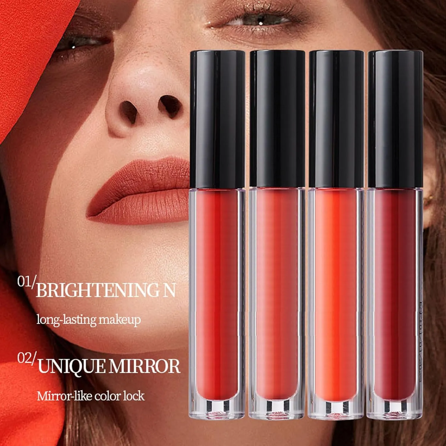 Velvet Matte Lip Glaze – Long-Lasting Satin Finish,Lightweight & Non-Sticky Liquid Lipstick for Smooth,Blurred Color Look (#724Dark red)