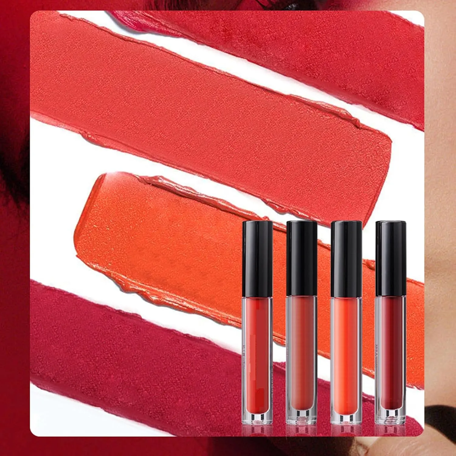 Velvet Matte Lip Glaze – Long-Lasting Satin Finish,Lightweight & Non-Sticky Liquid Lipstick for Smooth,Blurred Color Look (#724Dark red)
