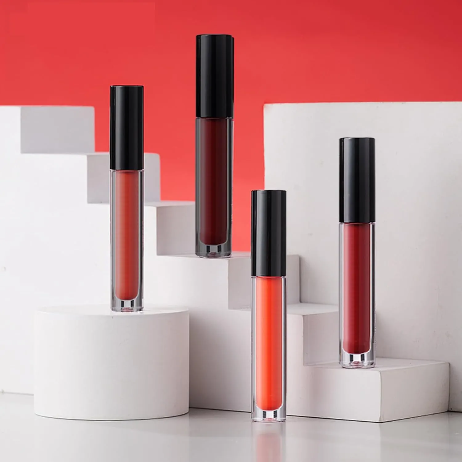 Velvet Matte Lip Glaze – Long-Lasting Satin Finish,Lightweight & Non-Sticky Liquid Lipstick for Smooth,Blurred Color Look (#724Dark red)