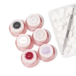 Vettsy 5-in-1 Cushion Ombre Art Gel Set - Classic Colors (White, Red, Black) - HEMA-Free Solid Creamy Gel for Ombre, Nail Art, Full Application & Chrome - No-Wipe, Vegan & Cruelty-Free UV/LED Nail Gel
