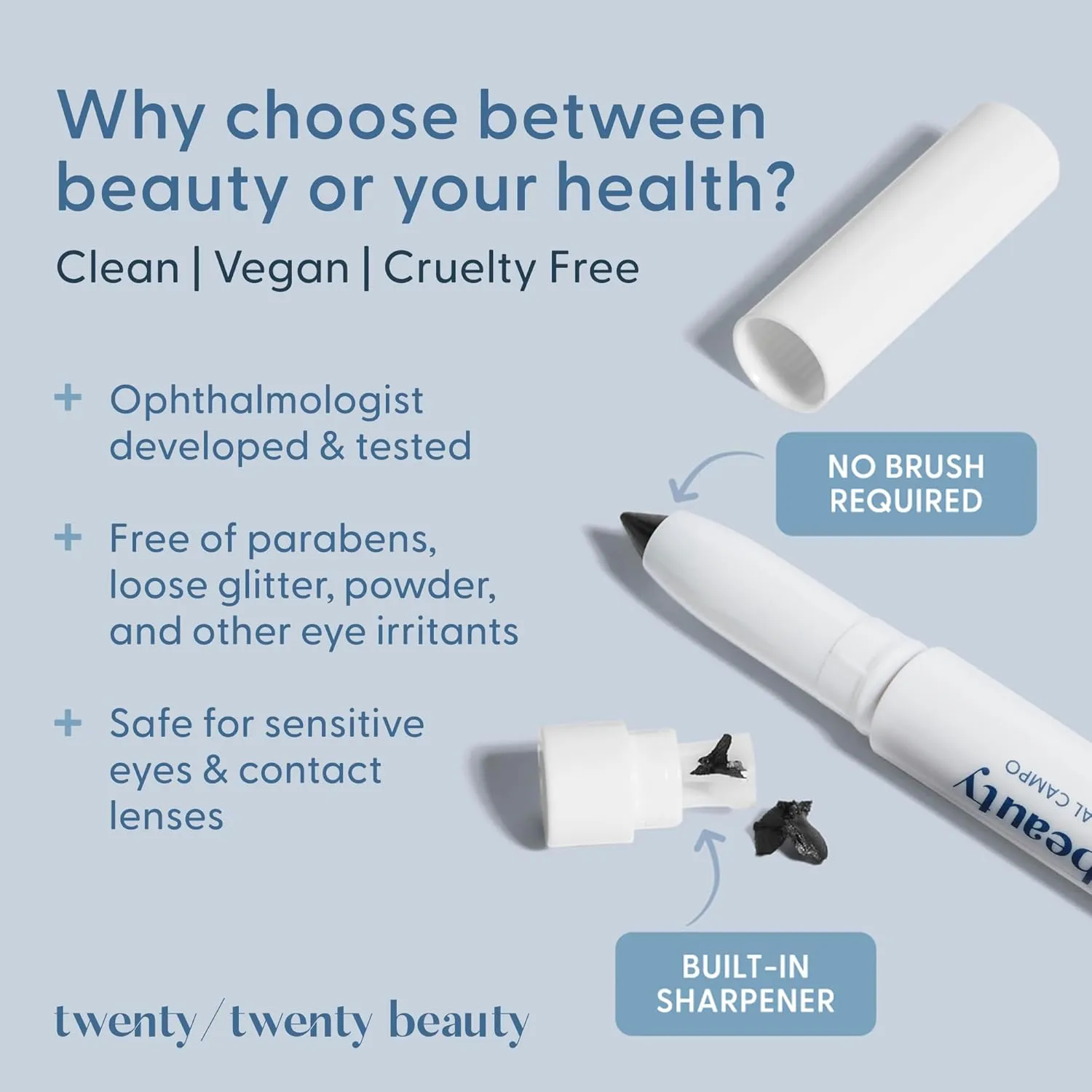 Visionary Eye Shadow Stick – Shimmer Cream Eye Shadow Pencil - Safe for Sensitive Eyes - Ophthalmologist Developed – Vegan, Cruelty-Free, Clean Ingredients (Starry Eyed)