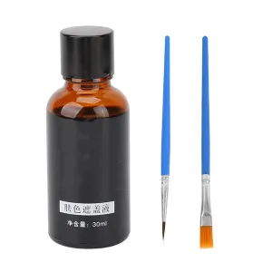 Vitiligo Covering Liquid, Skin Friendly Makeup Vitiligo Concealer Dropper Included Long Lasting for Home