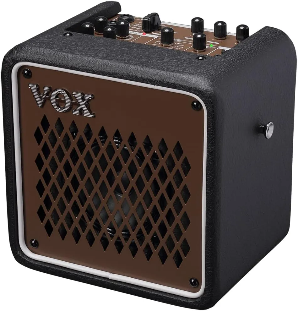 VOX MINI GO 3 3W Portable and Compact Guitar Amp with Vocoder for Voice Modulation Effects, Powered by Mobile Battery (Earth Brown)