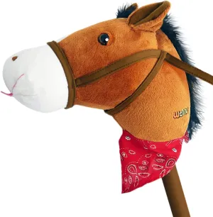 WALIKI Stick Horse Toy for Boys and Girls | Fun Cowboy & Cowgirl Pretend Play | Cool Toys for Kids Ages 3 4 5 6 | Birthday Gift for Active Toddlers (Brown)