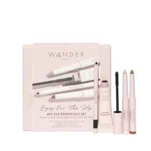 Wander Beauty Eyes on the Fly - 4 Piece Beauty Gift Set - Includes Skyliner, Upgraded Lashes Thickening Mascara, & 2 Wandering Eyes Cream Eyeshadow Sticks - Cruelty Free Natural Beauty Gifts