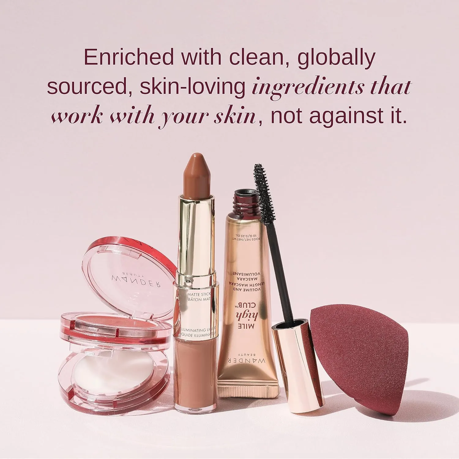 Wander Beauty Nude Illusion Liquid Foundation - Light Medium - Medium to Full Coverage Foundation - Natural Makeup with Vitamin E & Macadamia - Nude Skin Finish Blurs & Conceals - 1.01 fl oz