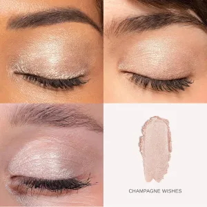 Wander Beauty Wandering Eyes Shadow Stick - Champagne Wishes (Champagne Shimmer) - Smudge & Crease Free Cream Eyeshadow With Tamarind & Jojoba Oil - Illuminate, Line & Define - .05 oz