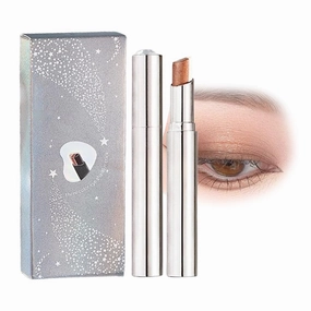 Waterproof gradient glitter eyeshadow stick, three-color gradient stick, 2025 upgraded three-in-one eyeshadow cream, suitable for multi-layer eye makeup, waterproof and long-lasting