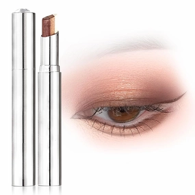Waterproof Gradient Shimmer Eye-Shadow Stick, 2025 Upgrade 3-in-1 Cream Eyeshadow Sticks, Long-Lasting Glitter Eye-Shadow Stick Eye Brightener Pencil for Women Girls Layered Eye Makeup (#03 Brown)