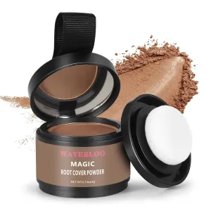 Waverloo Magic Root Cover Up - Instantly Conceals High Forehead, Hair Loss, & Seals with Sweat & Waterproof Root Touch Up for Women & Men (Light Brown, 4g)