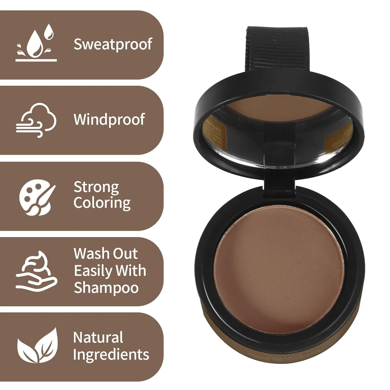 Waverloo Magic Root Cover Up - Instantly Conceals High Forehead, Hair Loss, & Seals with Sweat & Waterproof Root Touch Up for Women & Men (Light Brown, 4g)