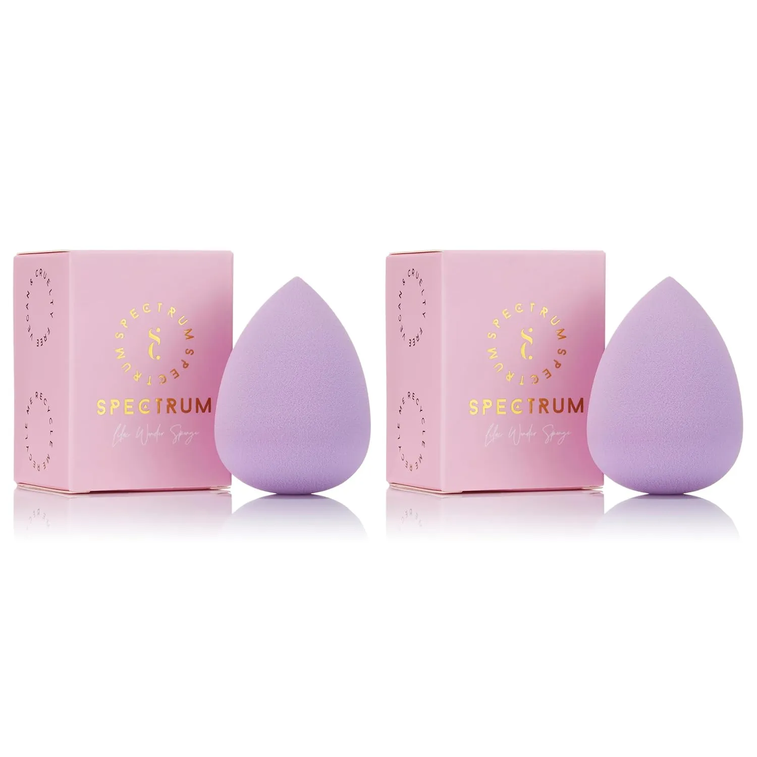 Wonder Makeup Sponge, Beauty Blending Sponge for Under Eye Concealer and Foundation, Latex Free Makeup Blending Sponge for a Flawless Base, Lilac Duo Pack