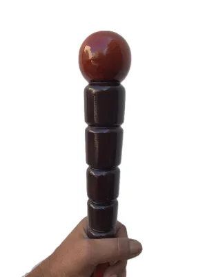 Wooden Knob Head Engraved Hand carved Cane - Premium Wood Carved Walking Stick Cane With Ergonomic Palm Grip Handle - 36" Brown Handmade Elegant Carved Walking Stick For Men Women
