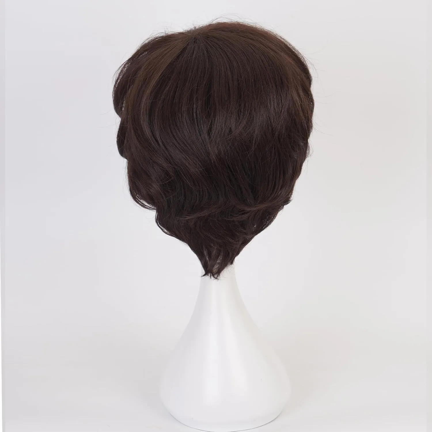 XiongXiongLe Dazai Osamu Wig Cosplay Anime Bungo Stray Dogs Men Costume Dark Brown Short Wave Curly Hair Wigs for Boys Cos Party Halloween Christmas Daily Wear(Dazai Osamu)