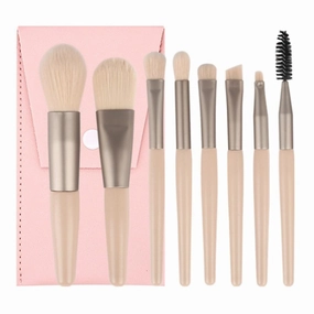 XMJKCHA 8 mini makeup pcs Convenient travel powder eye shadow brush Multi functional beauty tools(E,8pcs)