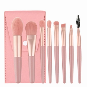XMJKCHA 8 mini makeup pcs Convenient travel powder eye shadow brush Multi functional beauty tools(E,8pcs)