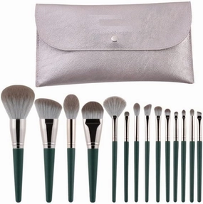 YIRENZUI 14pcs Champagne Makeup Brushes Set for Cosmetic Foundation Blush Eyeshadow Blending Make Up Brush Beauty Tool,Best Choice (Color : B, Size : As Shown)