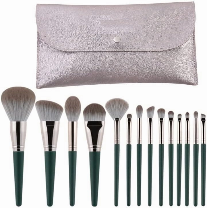 YIRENZUI 14pcs Champagne Makeup Brushes Set for Cosmetic Foundation Blush Eyeshadow Blending Make Up Brush Beauty Tool,Best Choice (Color : B, Size : As Shown)