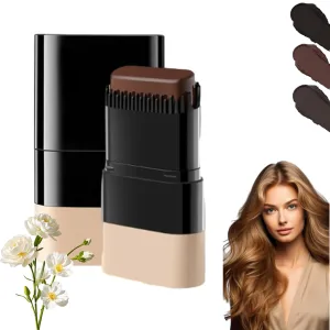 Yuaonew Hair Stick, Hair Concealer Stick For Women, Concealer Hair Dye, Waterproof and Sweat-Proof 2-In-1 Hair Dye Comb (Dark Brown)