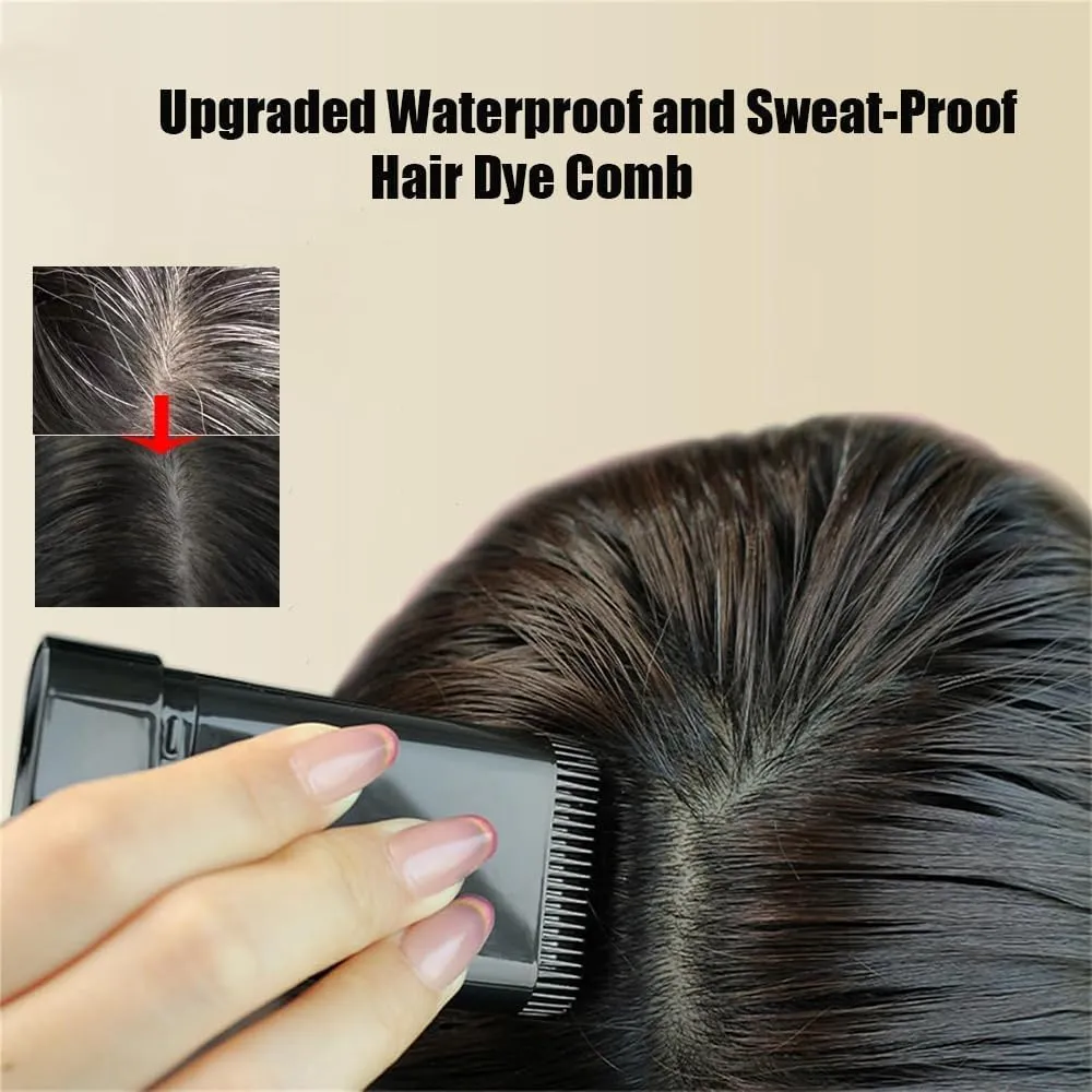 Yuaonew Hair Stick, Yuaonew Hair Concealer, Bosuyo Ultimate Hair Dye Comb, Cover Gray 𝐇𝐚𝐢𝐫 In 1 Second, 2 In 1 Instant Dye For Women & Men, Safe & Convenient (2PCS,03 Coffee)