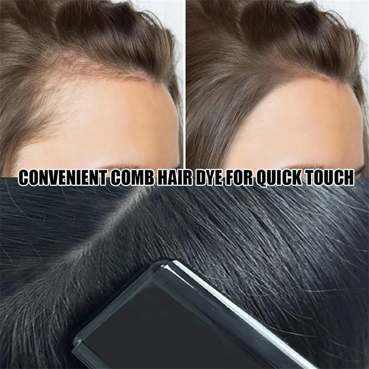 Yuaonew Hair Stick, Yuaonew Hair Concealer, Bosuyo Ultimate Hair Dye Comb, Cover Gray 𝐇𝐚𝐢𝐫 In 1 Second, 2 In 1 Instant Dye For Women & Men, Safe & Convenient (2PCS,03 Coffee)